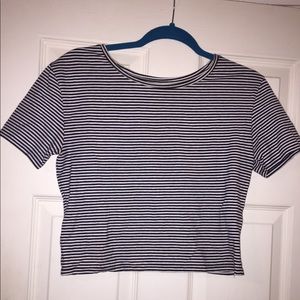 Zara striped crop top